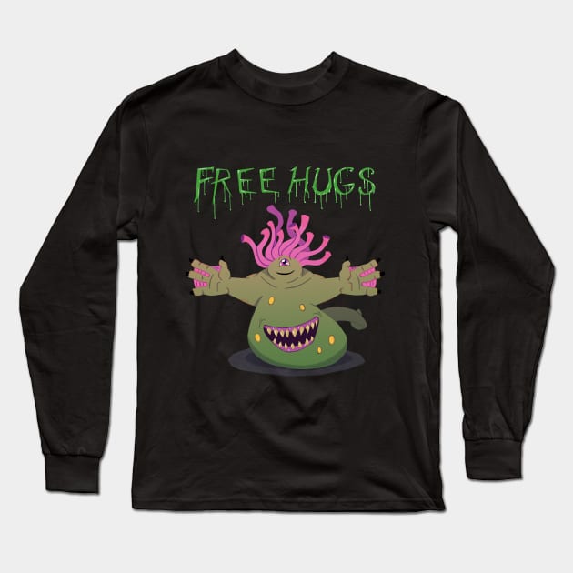 Free Hugs Long Sleeve T-Shirt by JJhound Design